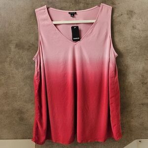 NEW TORRID Plus Size Dip-Dye Sleeveless Challis Tank Top Size 2X